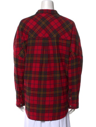 UGG Plaid Print Long Sleeve Button-Up Top