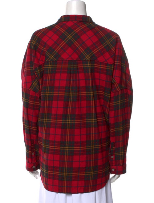 UGG Plaid Print Long Sleeve Button-Up Top