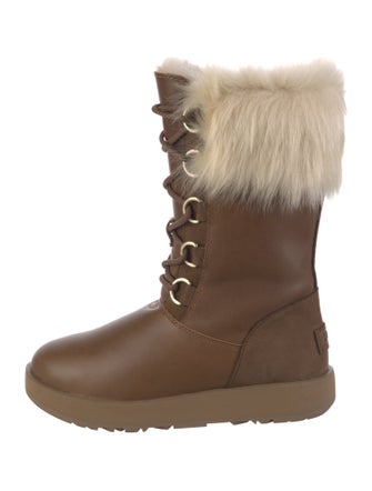 UGG Leather Printed Lace-Up Boots