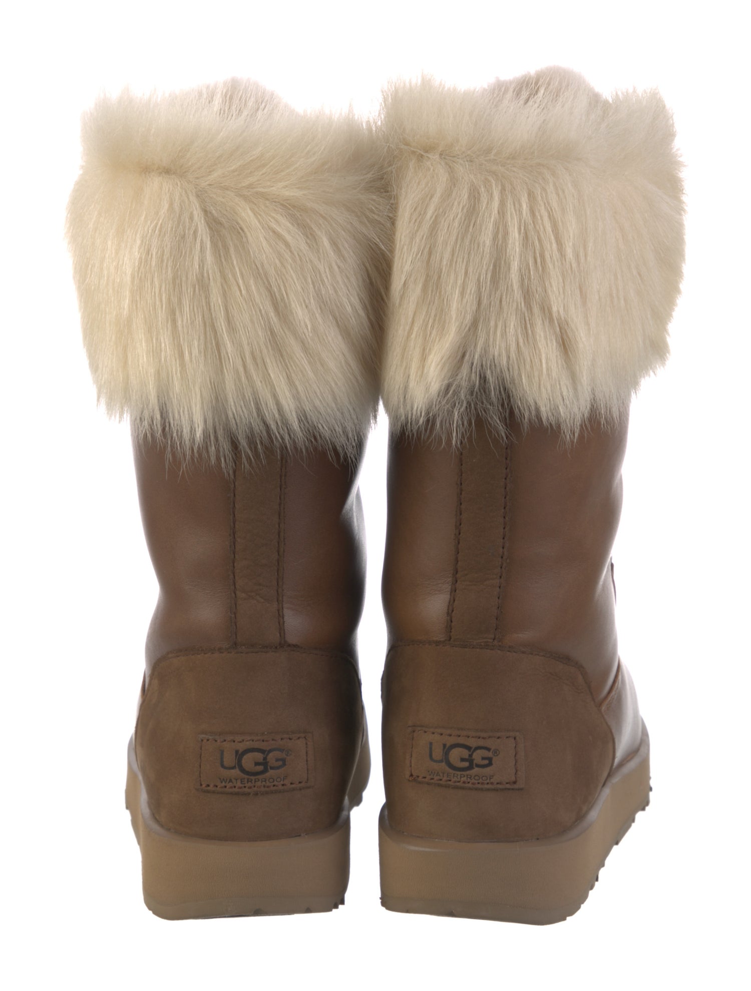 UGG Leather Printed Lace-Up Boots