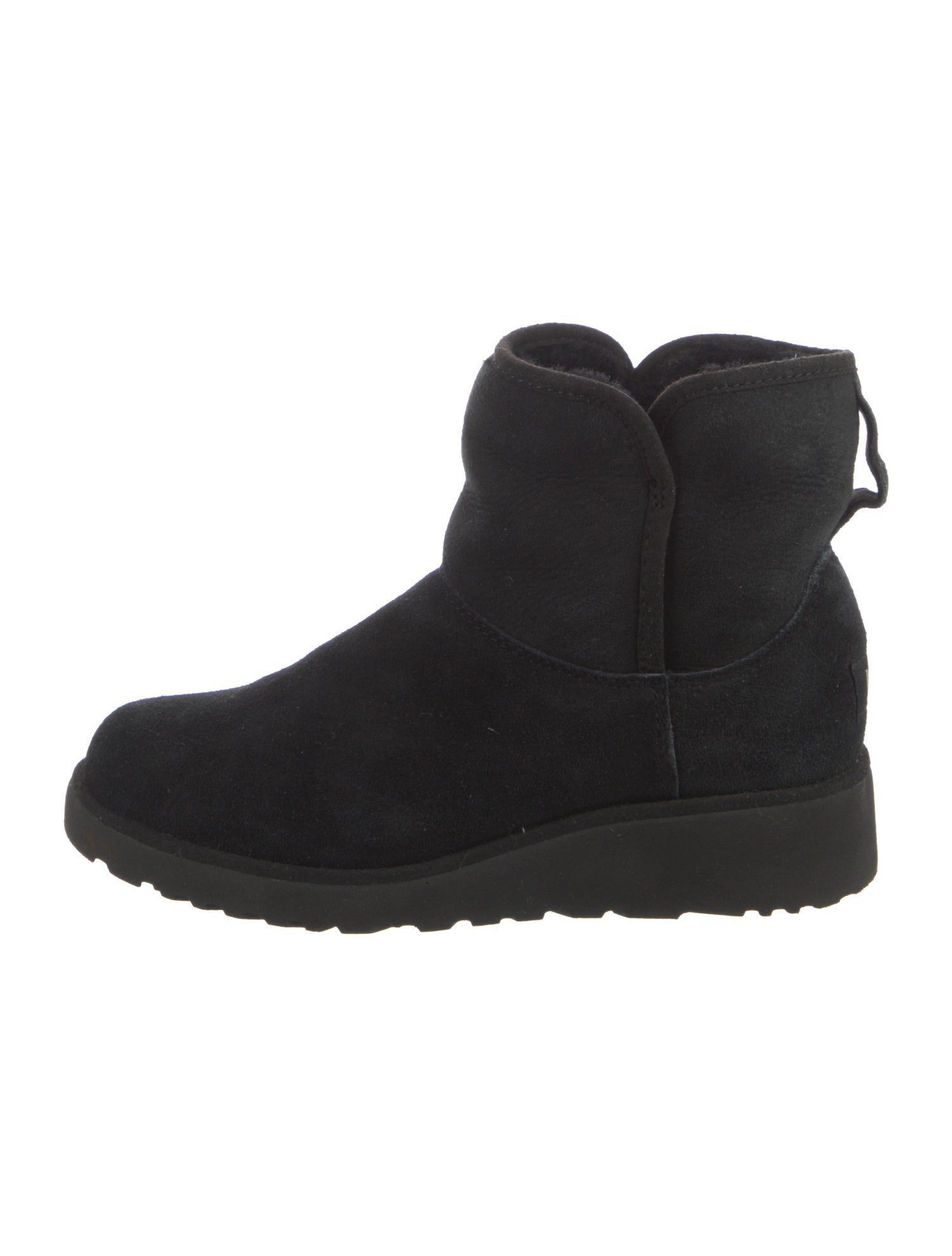 UGG Suede Fur Trim Boots