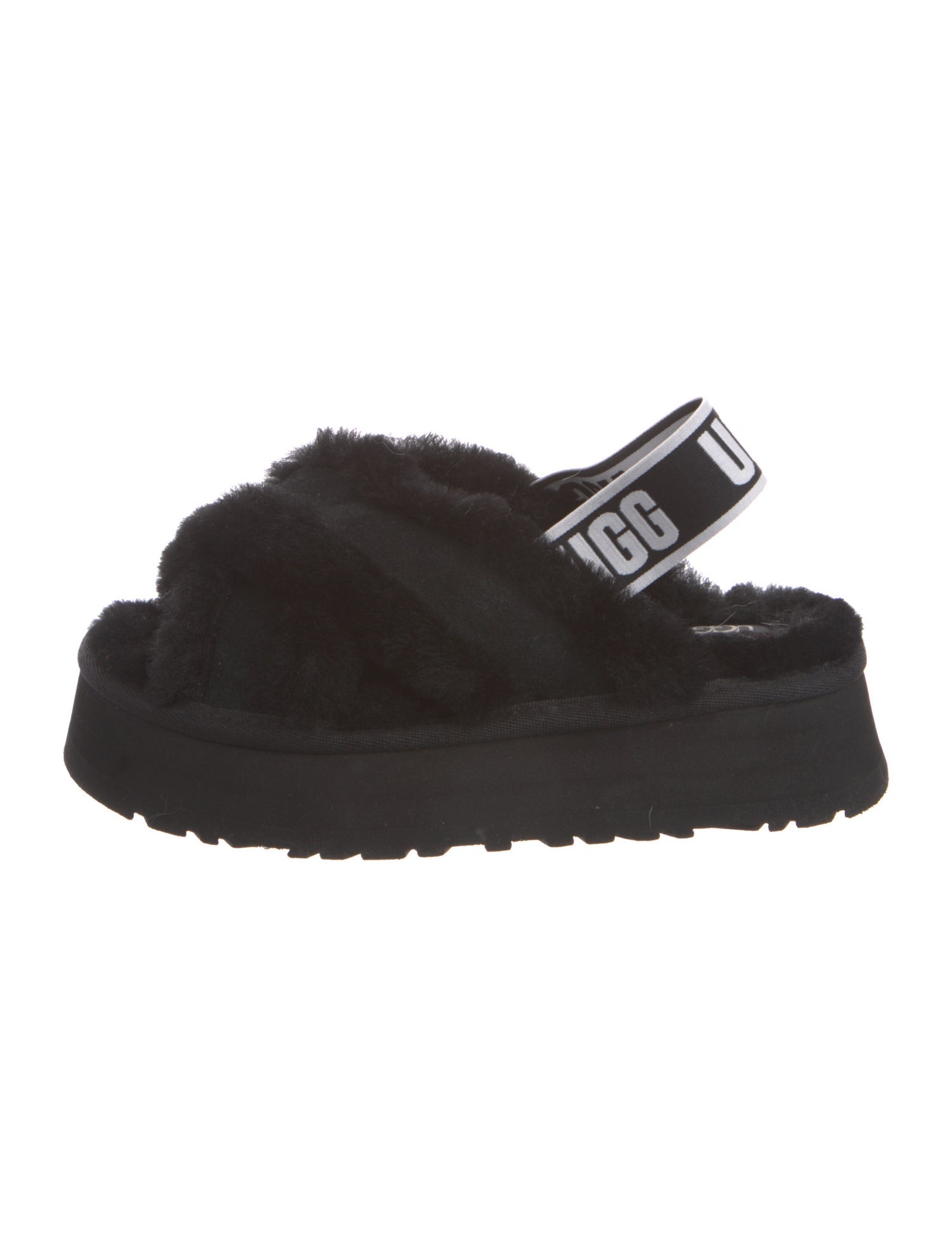 UGG Faux Fur Slingback Sandals