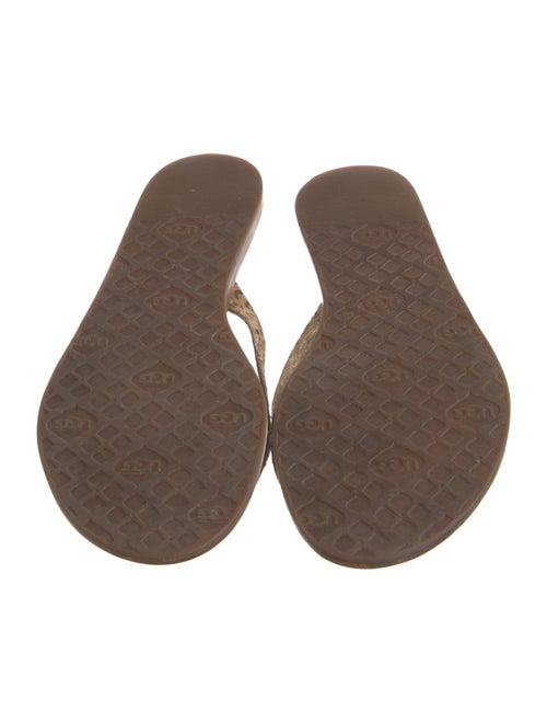 UGG Leather Animal Print Slides