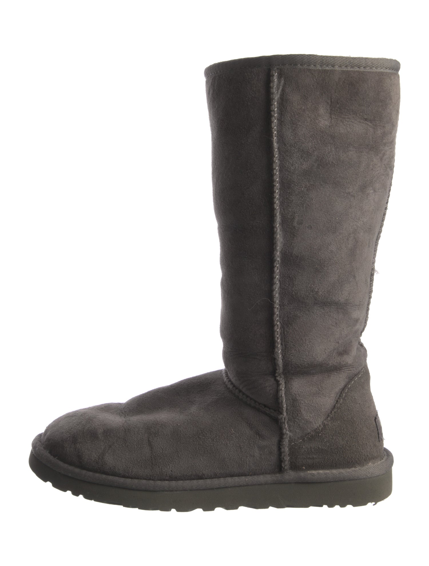 UGG Suede Fur Trim Boots