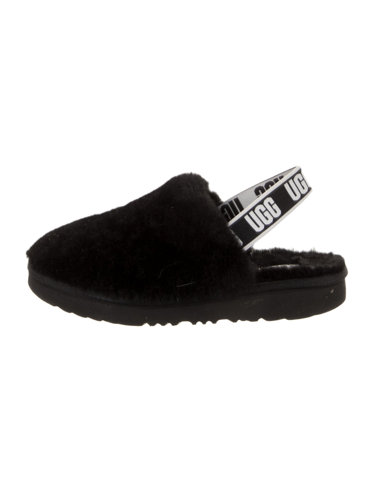 UGG Girls' Fur Slip-on Sandals
