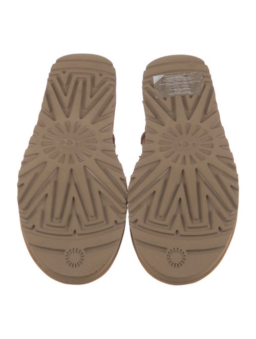 UGG Suede Fur Trim Mules