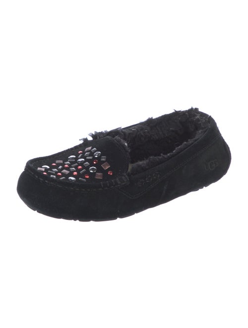 UGG Suede Crystal Embellishments Moccasins