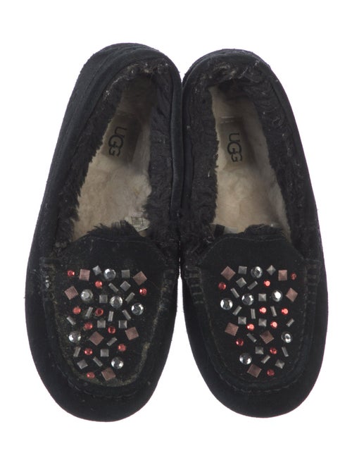 UGG Suede Crystal Embellishments Moccasins