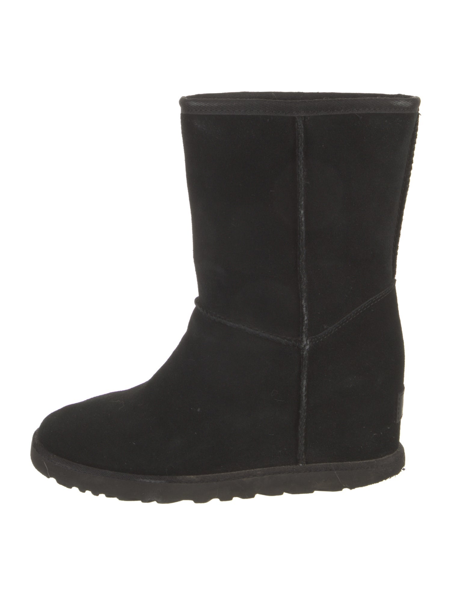 UGG Suede Fur Trim Boots