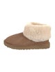 UGG Suede Fur Trim Boots