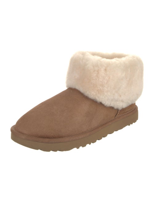 UGG Suede Fur Trim Boots