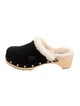 UGG Suede Fur Trim Mules
