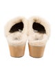UGG Suede Fur Trim Mules