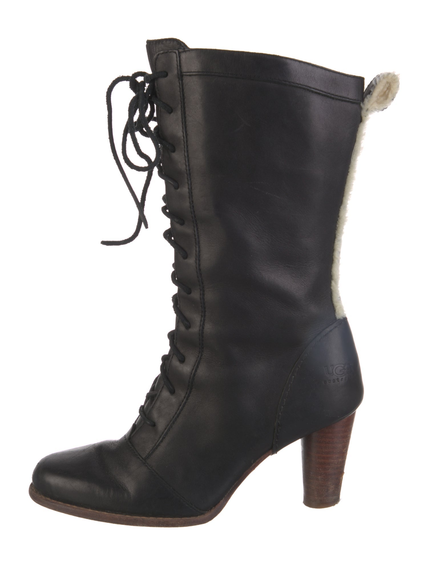 UGG Leather Lace-Up Boots