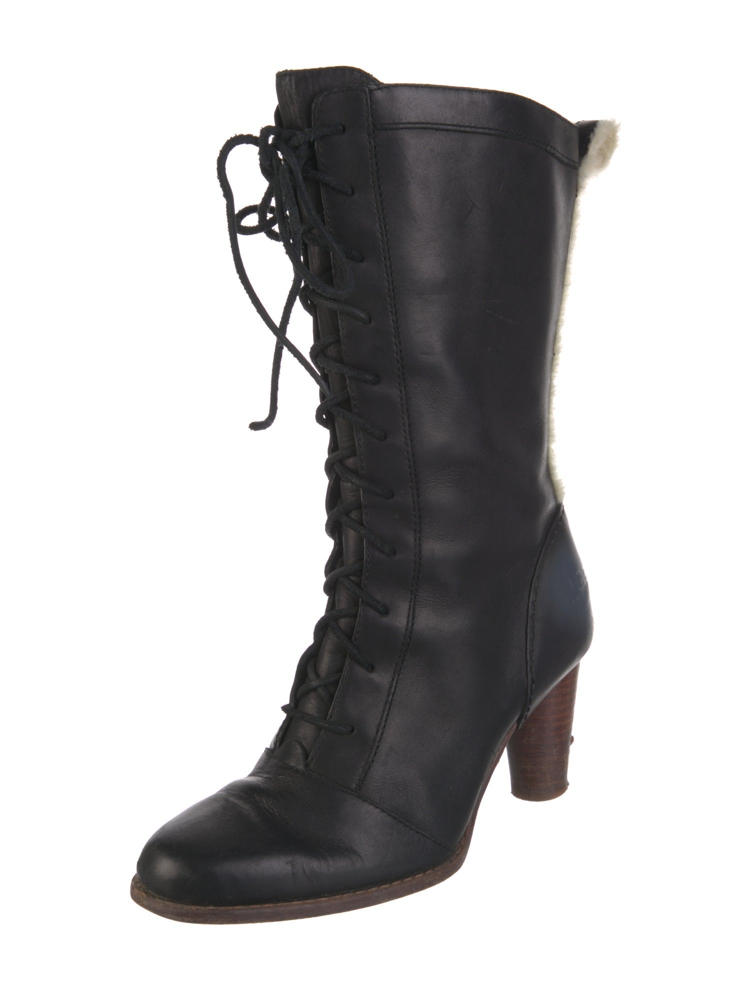UGG Leather Lace-Up Boots