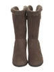 UGG Suede Fur Trim Boots