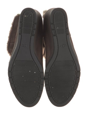 UGG Suede Fur Trim Boots