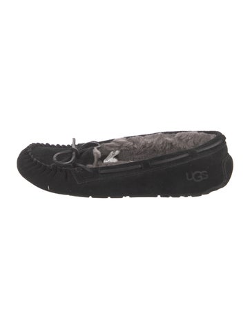 UGG Flats Suede Bow Accents Moccasins 9