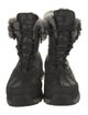 UGG Leather Fur Trim Snow Boots