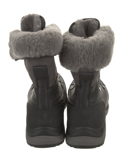 UGG Leather Fur Trim Snow Boots