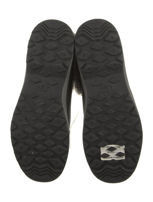 UGG Leather Fur Trim Snow Boots