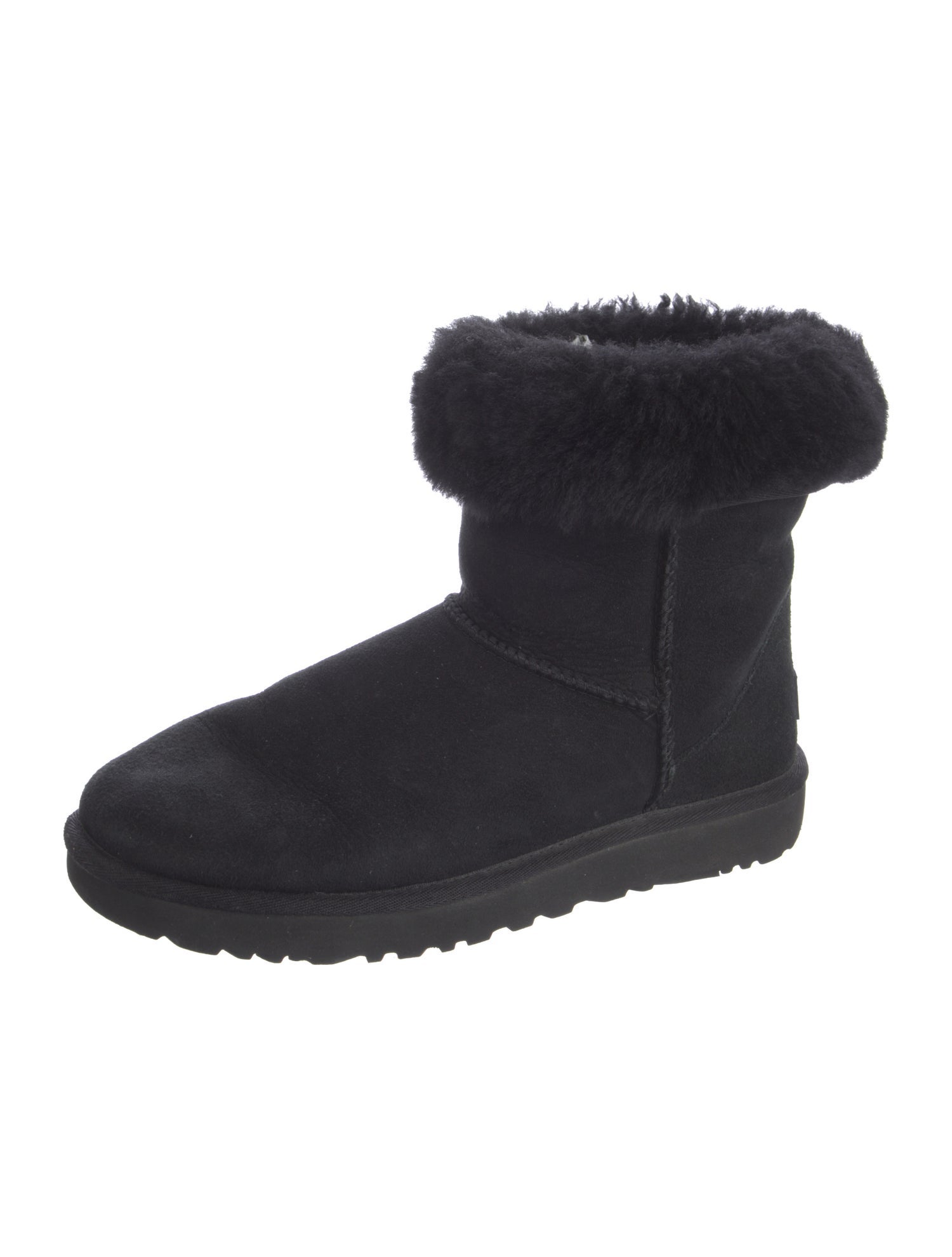UGG Suede Fur Trim Boots