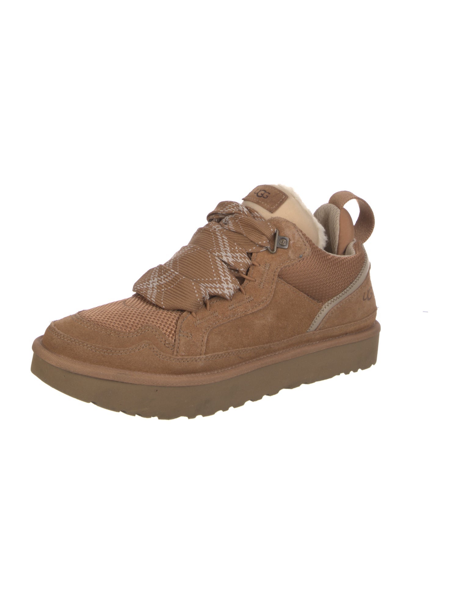 UGG Suede Fur Trim Sneakers