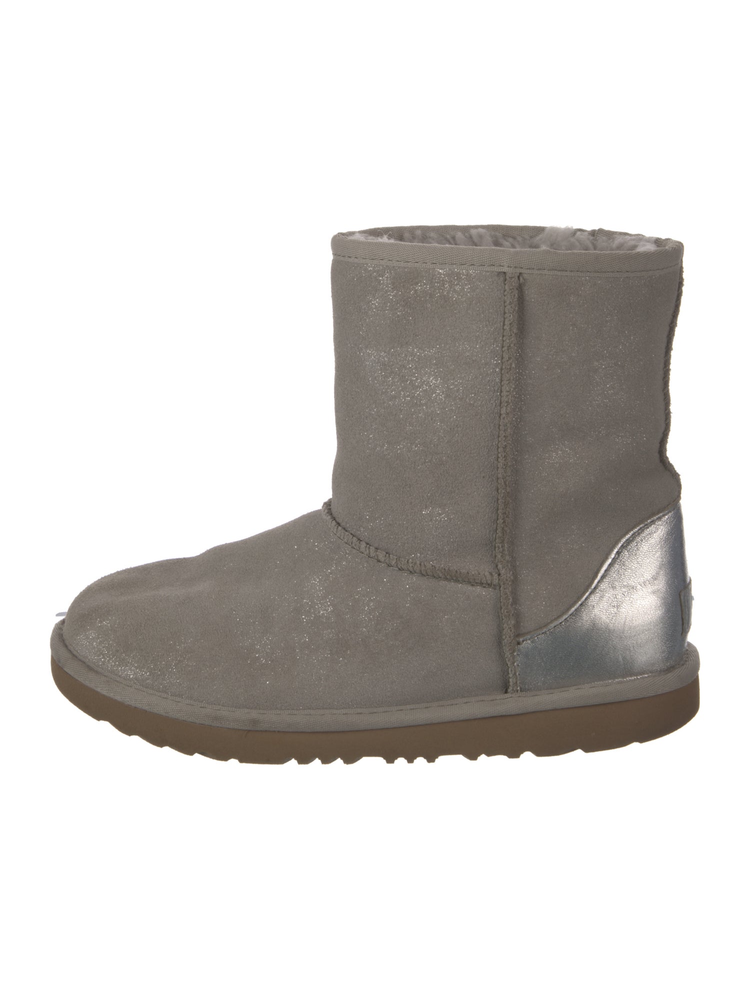 UGG Suede Fur Trim Boots