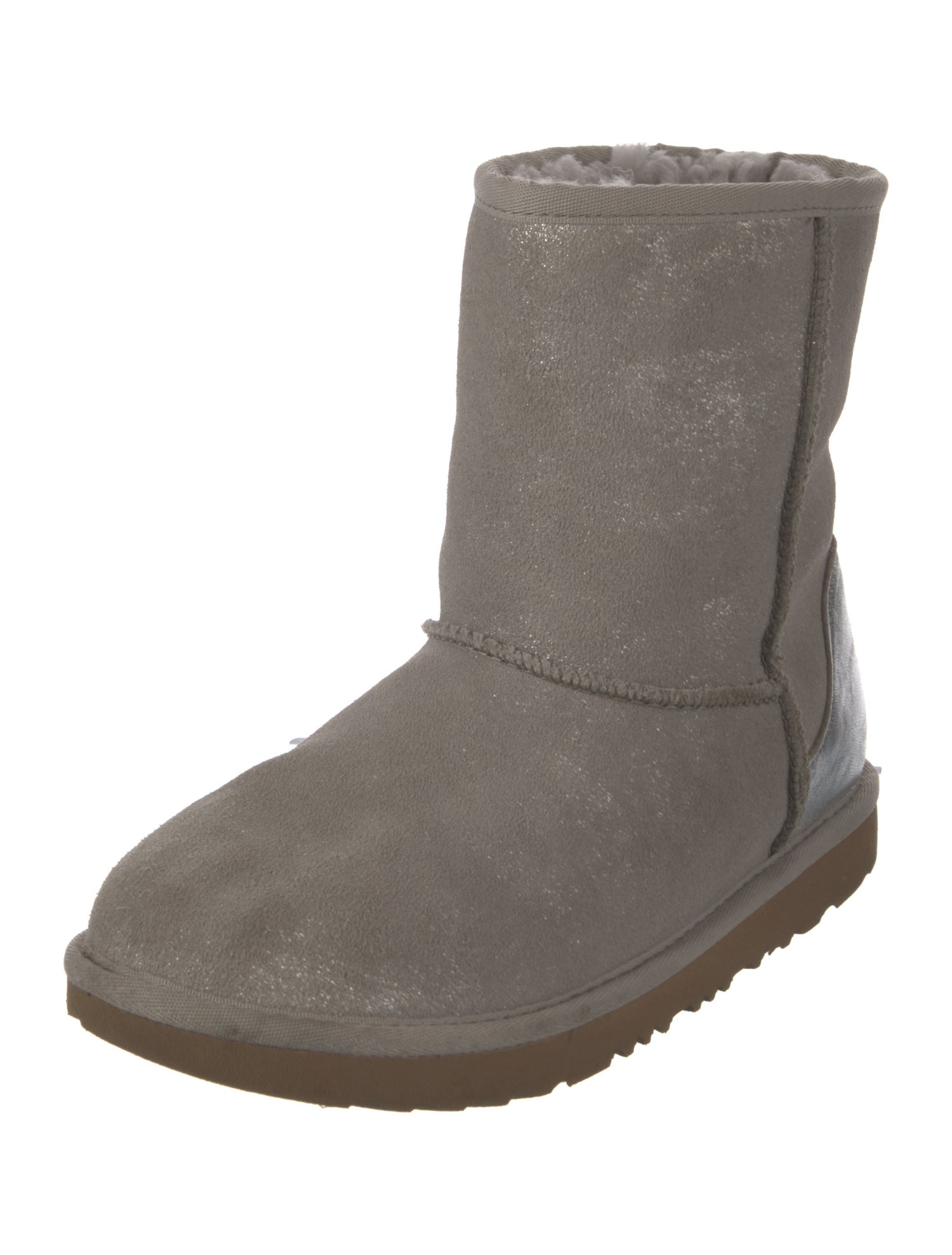 UGG Suede Fur Trim Boots