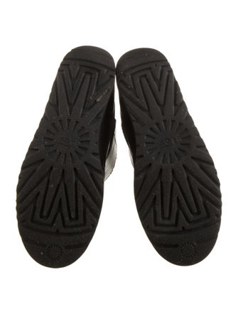 UGG Leather Faux Fur Trim Boots