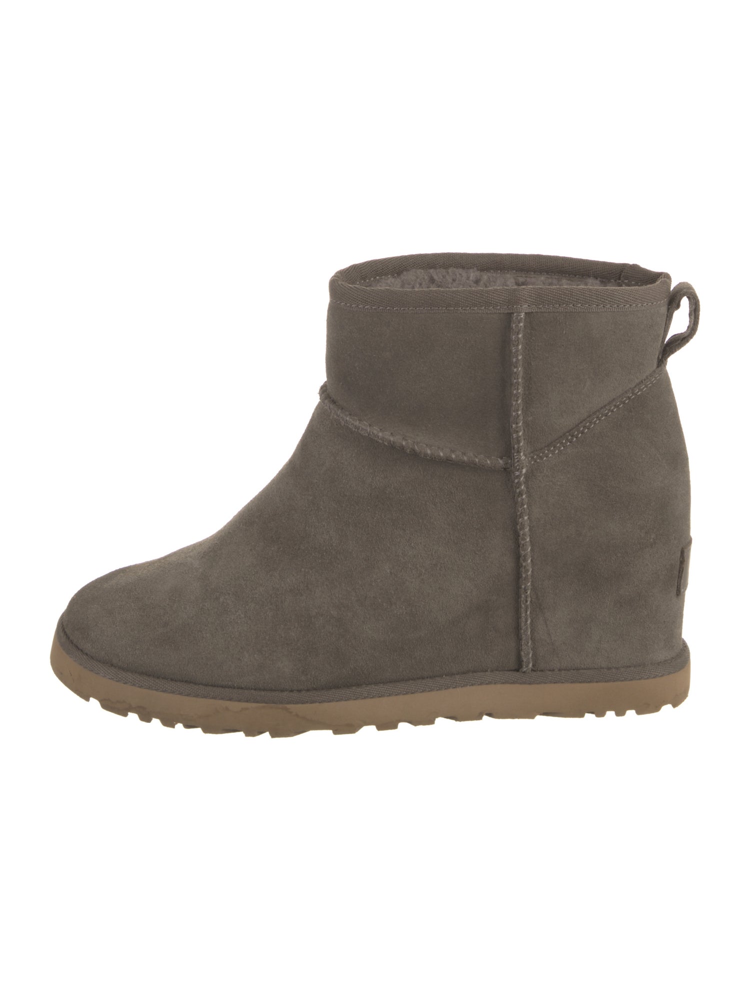 UGG Suede Fur Trim Boots
