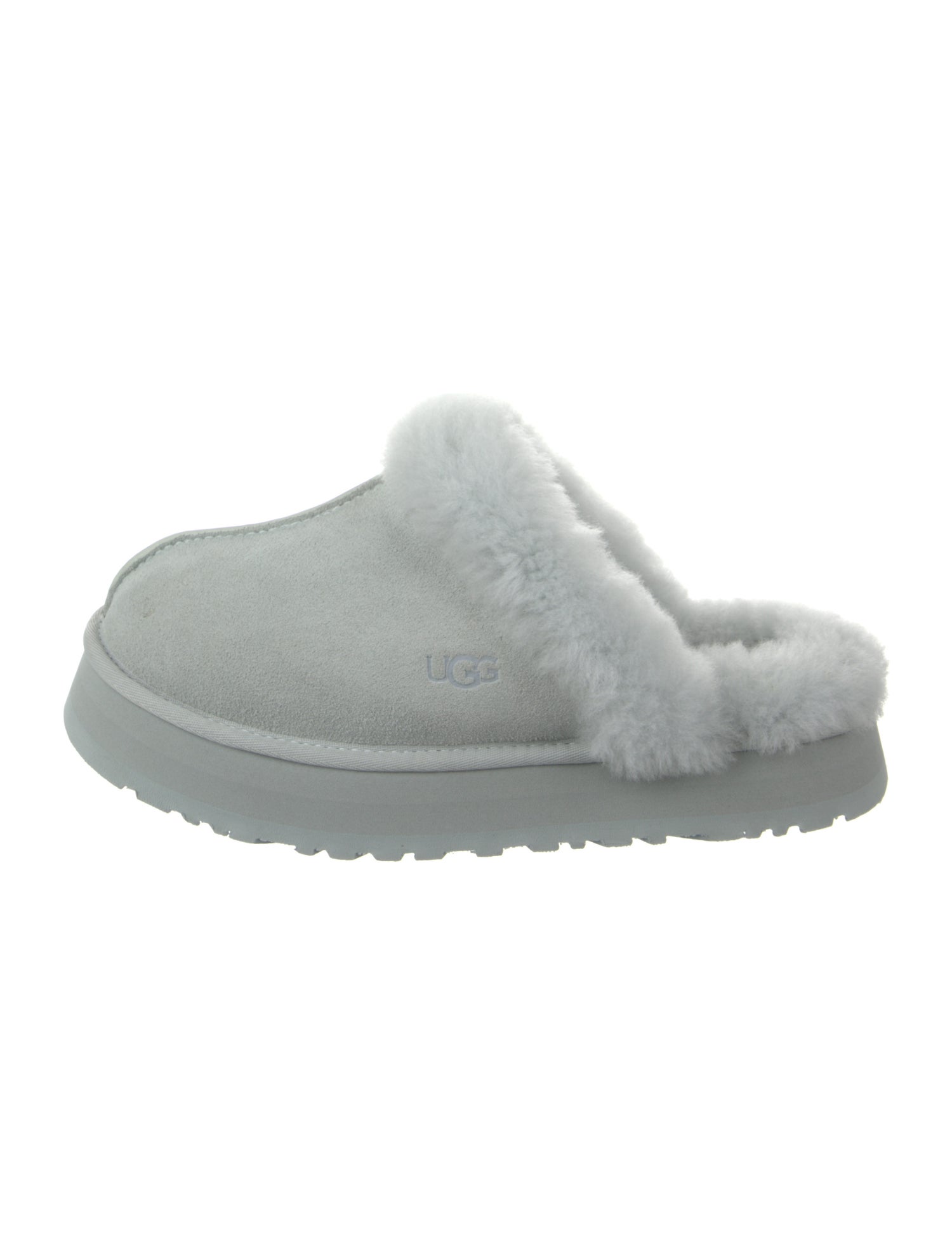 UGG Suede Fur Trim Slides