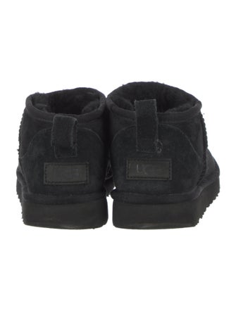 UGG Suede Fur Trim Lace-Up Boots