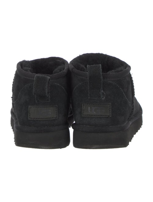 UGG Suede Fur Trim Lace-Up Boots