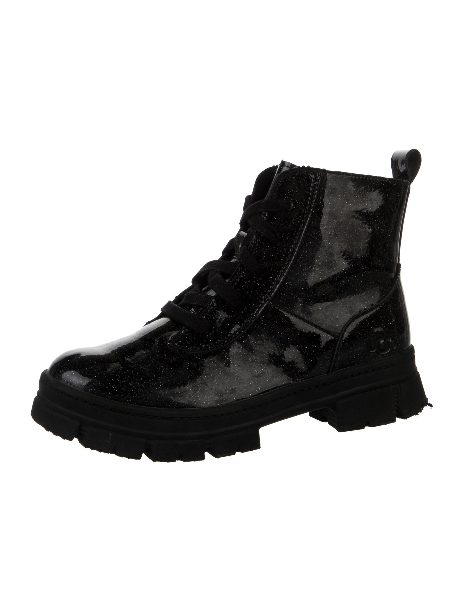 UGG Patent Leather Combat Boots