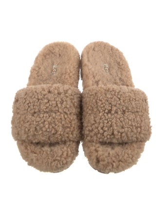 UGG Shearling Fur Trim Slides