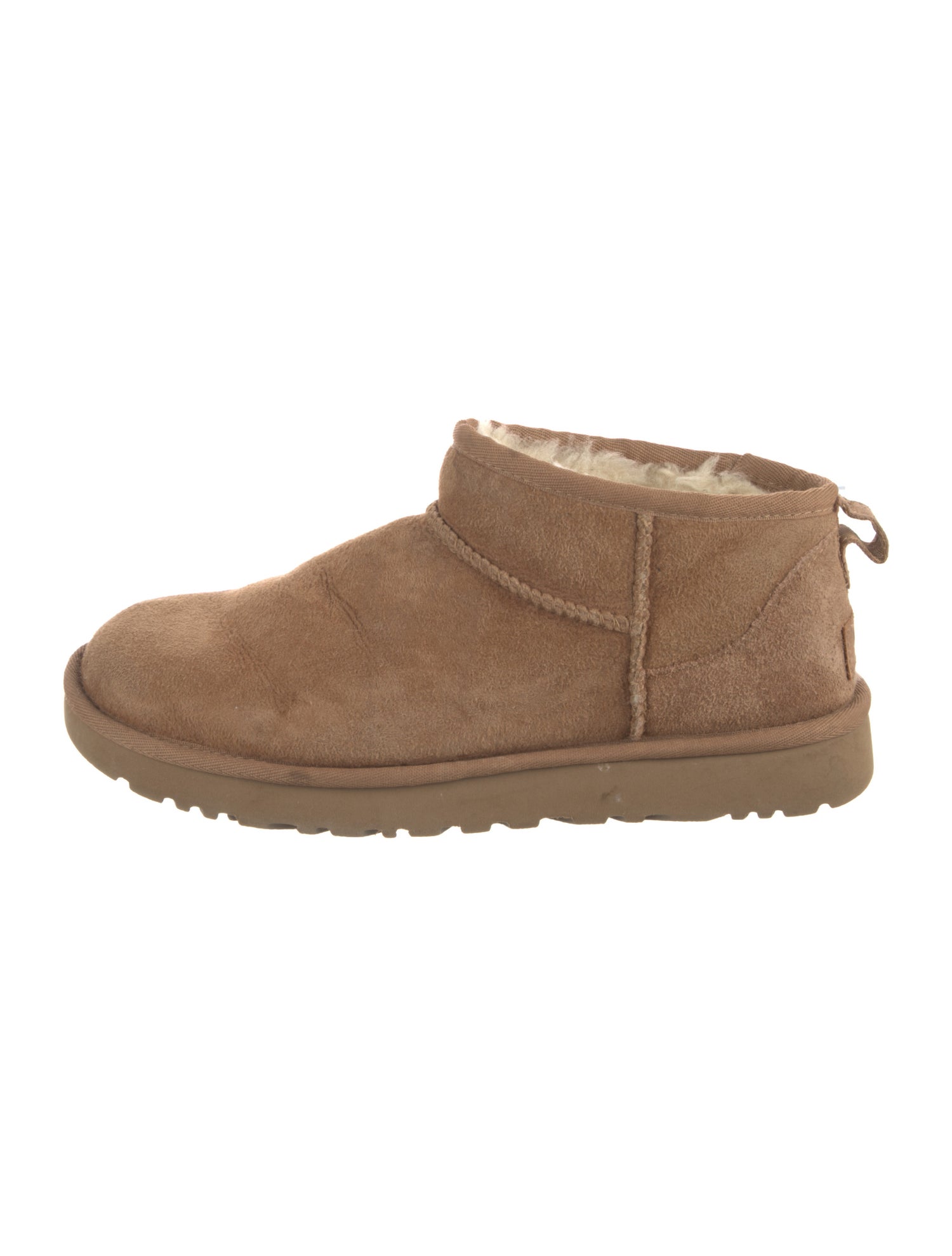 UGG Suede Fur Trim Snow Boots