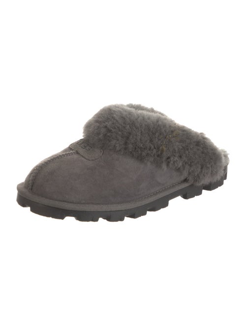 UGG Suede Fur Trim Mules