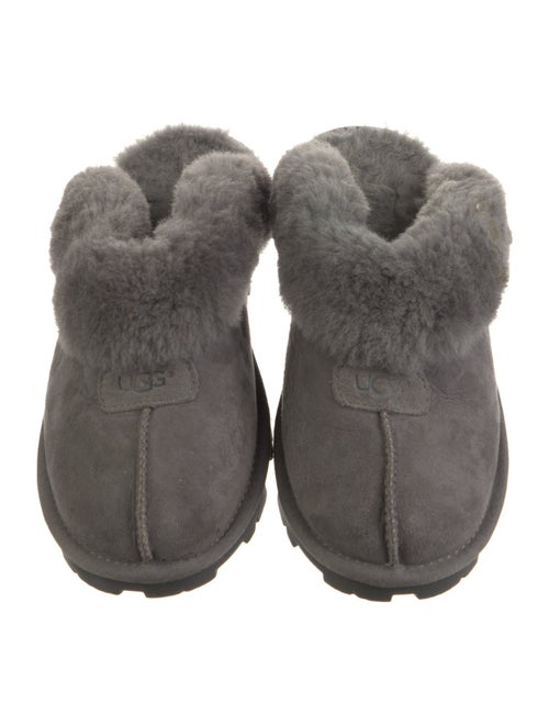 UGG Suede Fur Trim Mules