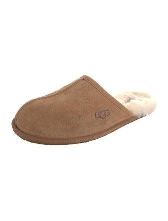 UGG Suede Fur Trim Slides