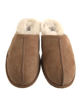 UGG Suede Fur Trim Slides