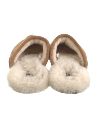 UGG Suede Fur Trim Slides