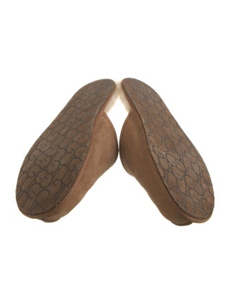 UGG Suede Fur Trim Slides