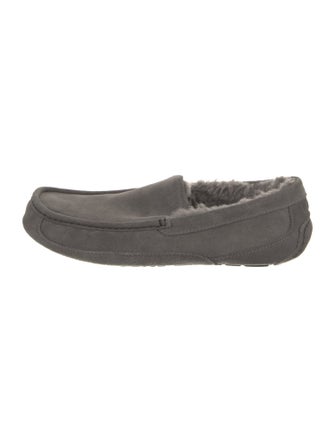 UGG Suede Fur Trim Loafers