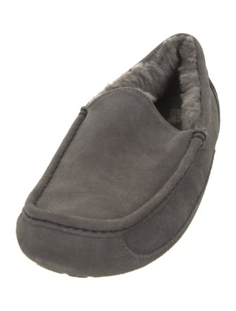 UGG Suede Fur Trim Loafers