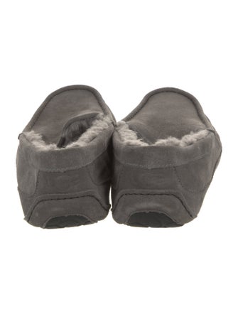 UGG Suede Fur Trim Loafers