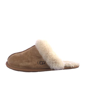 UGG Suede Fur Trim Mules