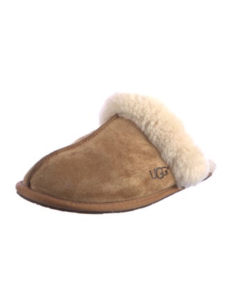 UGG Suede Fur Trim Mules