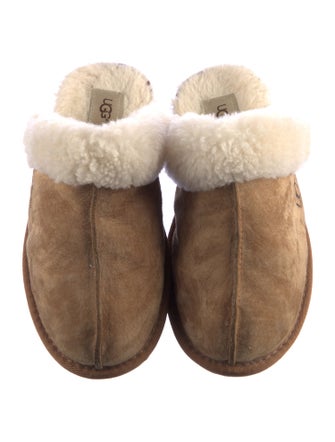 UGG Suede Fur Trim Mules