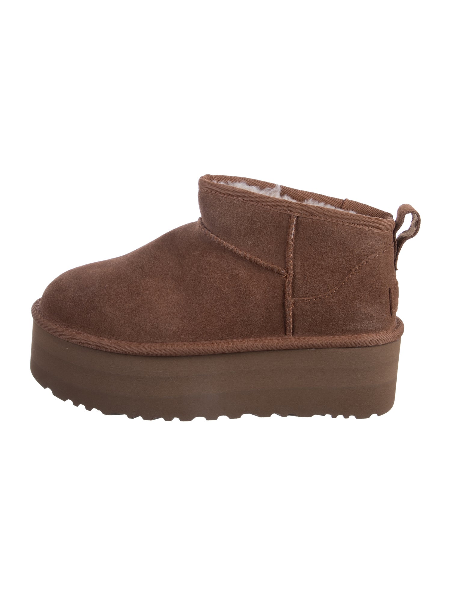 UGG Suede Fur Trim Boots